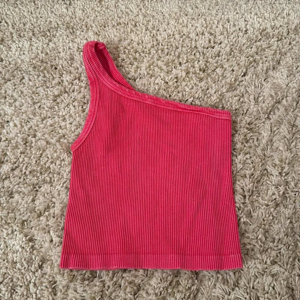 One shoulder, nikibiki Hot pink one size fits all top